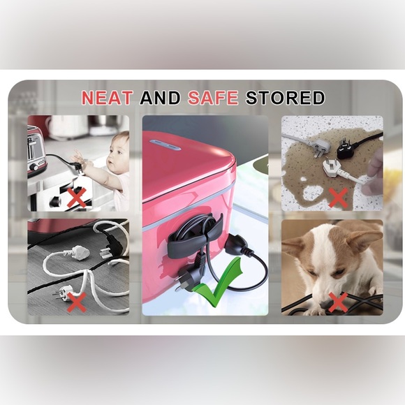 NEW! 3 Pack Cord Organizer for Appliance Cords, Upgrade Adhesive Appliance Cord - Picture 11 of 15